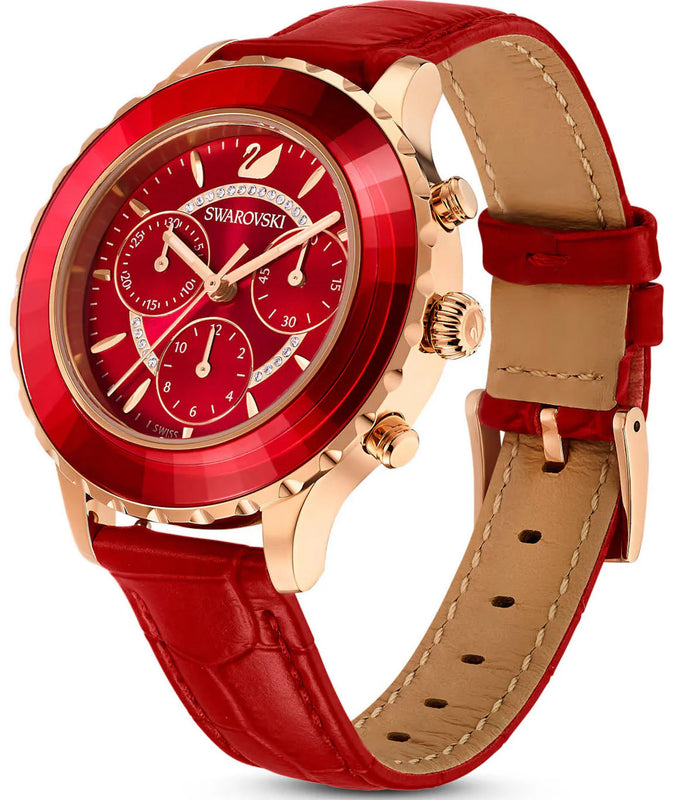 Swarovski Octea Lux Chrono Ladies Red Watch 5646975 5646975 - Image 6