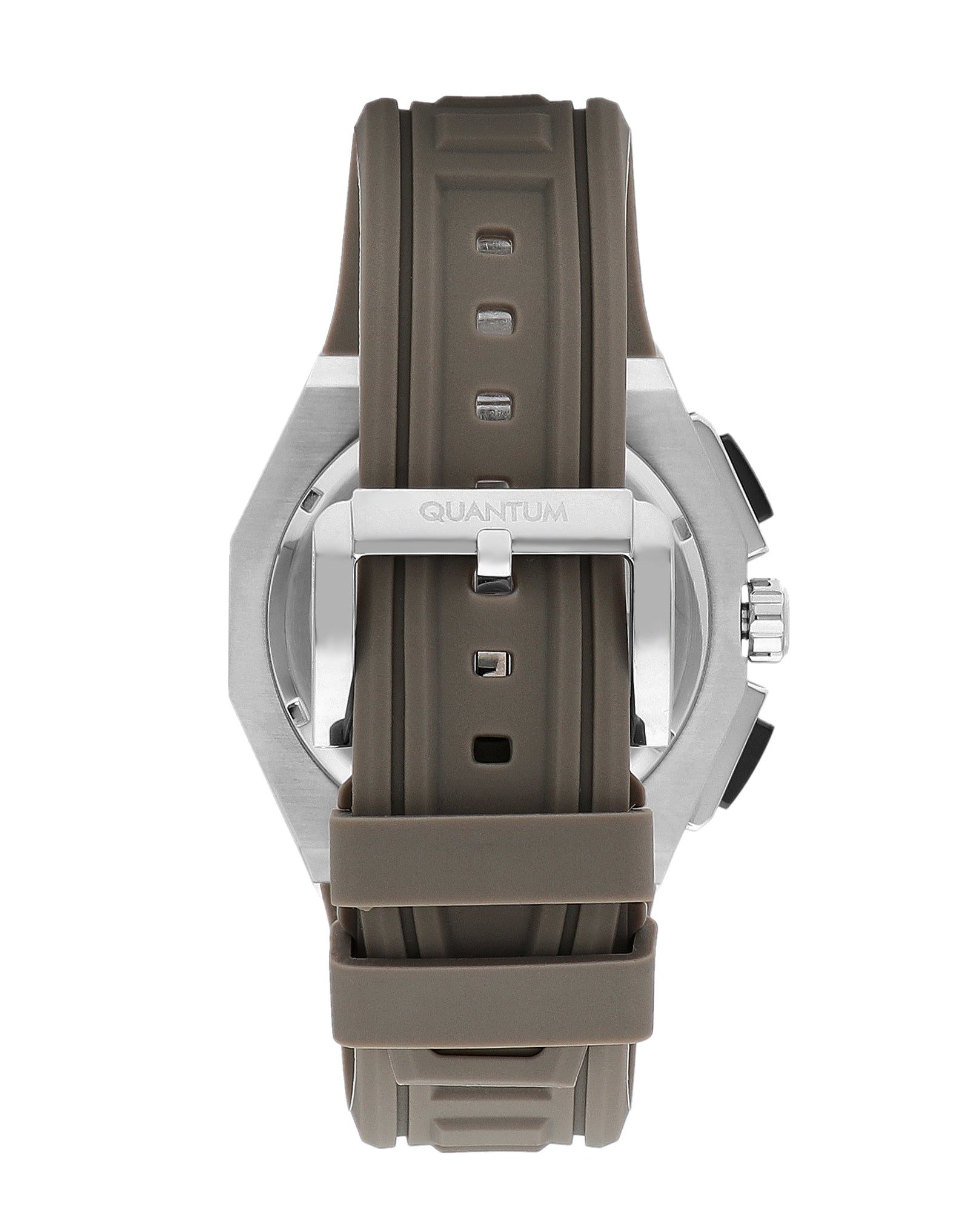 Quantum Men’s Beige Chronograph Silicone Strap Watch – PWG1078.357 - Watch