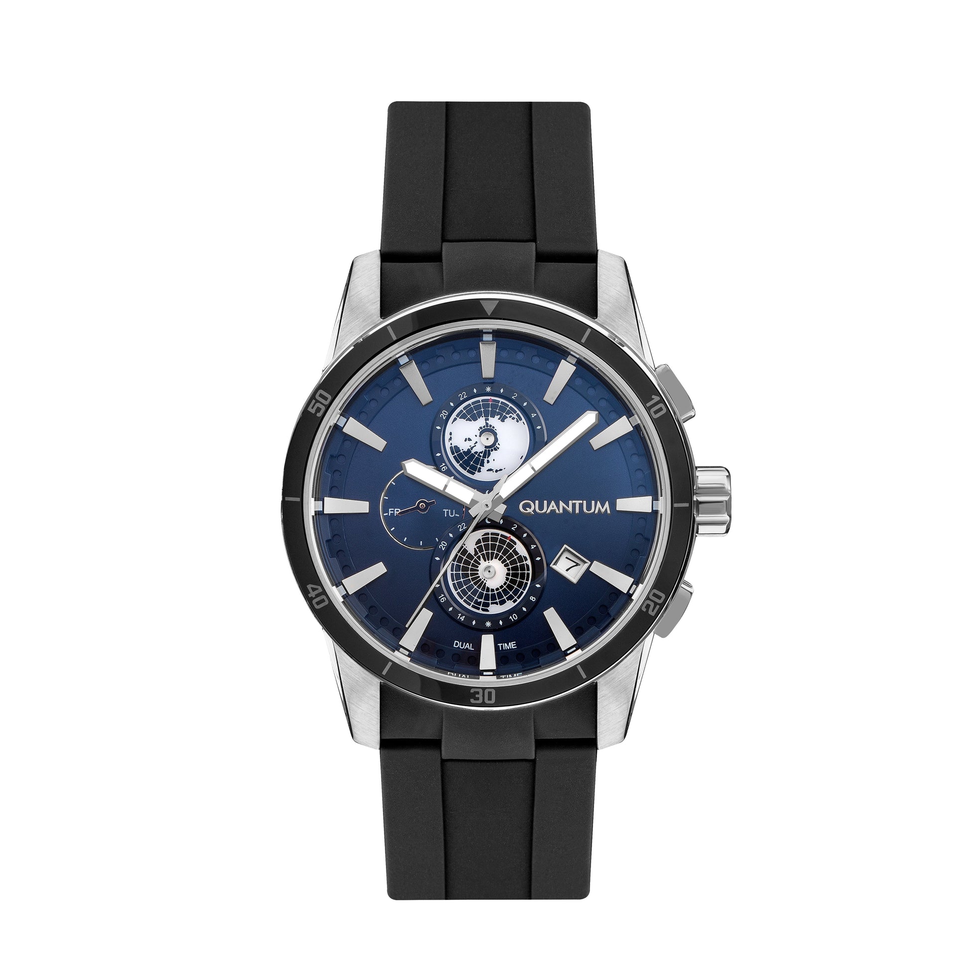 Quantum Men’s Multi Function Silicone Strap Watch – ADG991.391 - Watch
