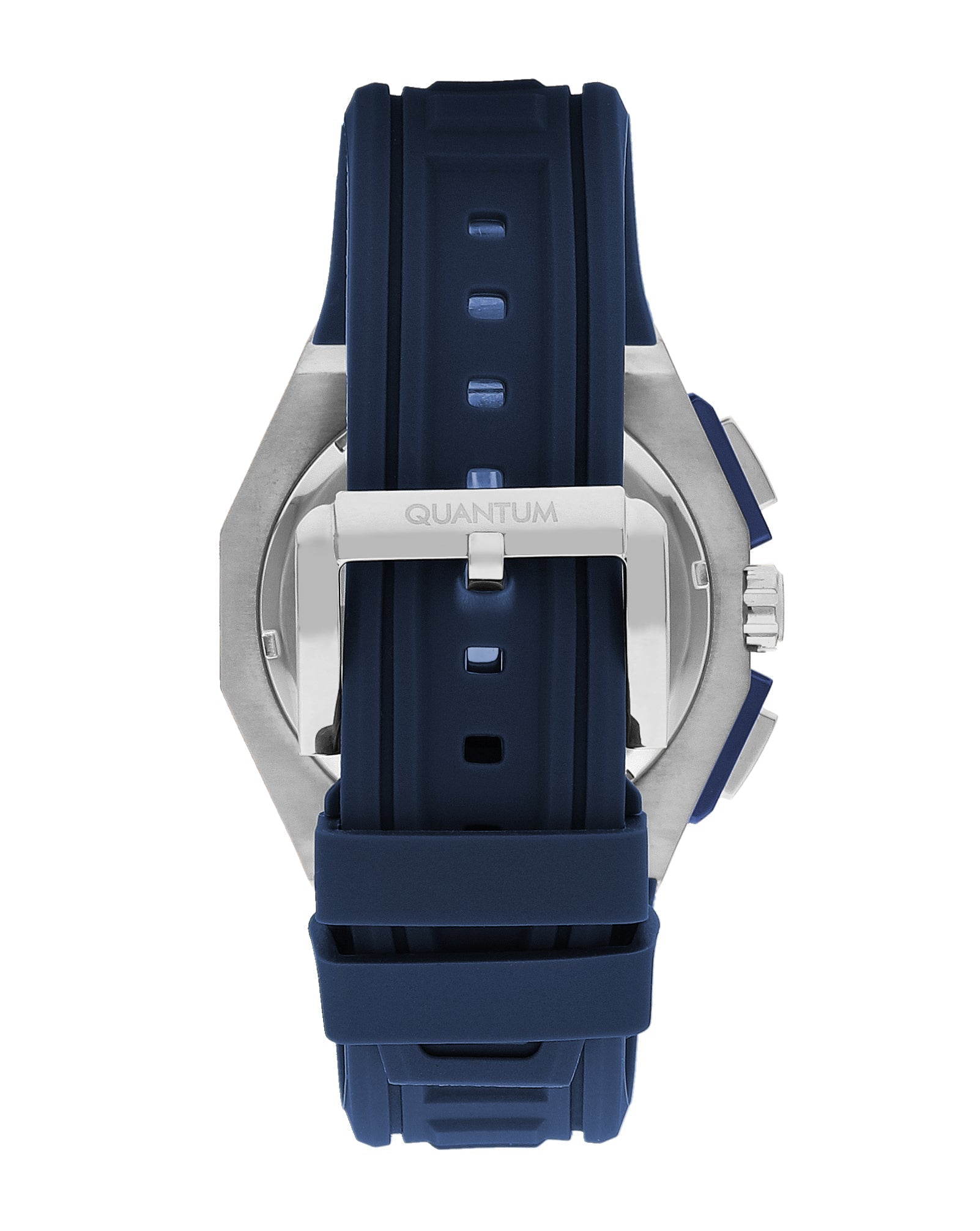 Quantum Men’s Navy Chronograph Silicone Strap Watch – PWG1078.399 - Watch