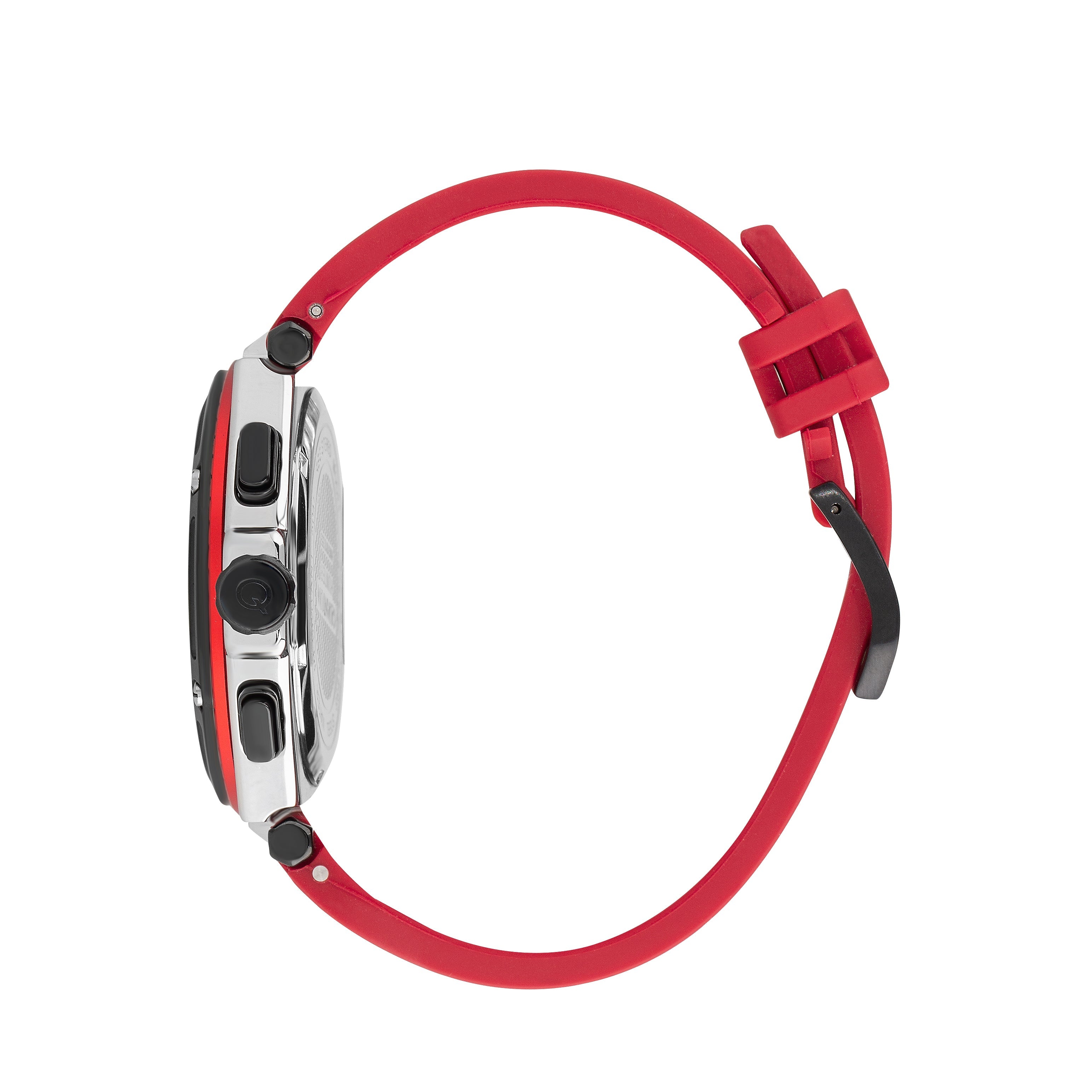 Quantum Red Chronograph Silicone Strap Watch – HNG1010.359