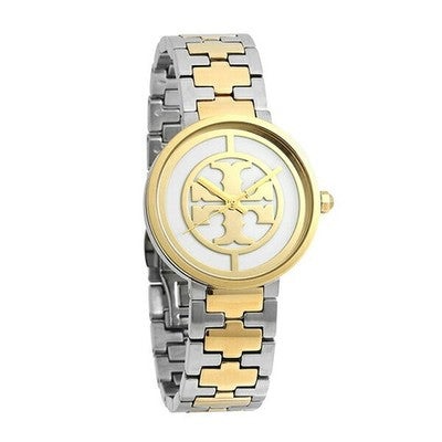 Tory Burch The Reva Dual Tone Stainless Steel Strap Women's Watch TBW4027