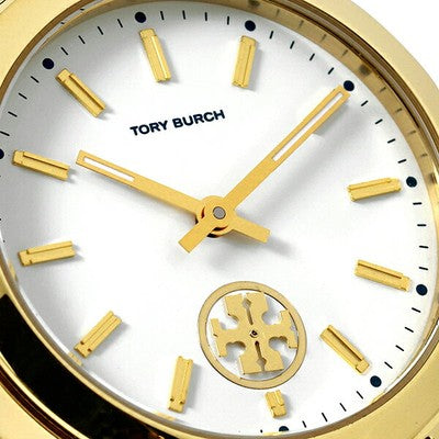 Tory Burch Yellow Gold Collins White Dial Watch  Women's Watch TBW1300