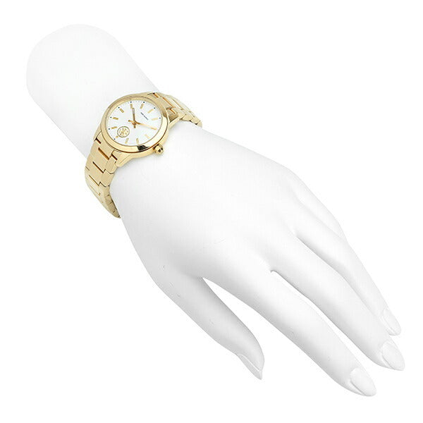 Tory Burch Yellow Gold Collins White Dial Watch  Women's Watch TBW1300
