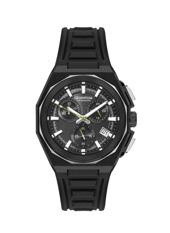 Quantum Black Chronograph Silicone Strap Men's Watch  PWG1078.651 - Kiwi Watches