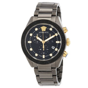 Versace Greca Dome Chronograph Quartz Black Dial Men's Watch VE6K00623 - Kiwi Watches