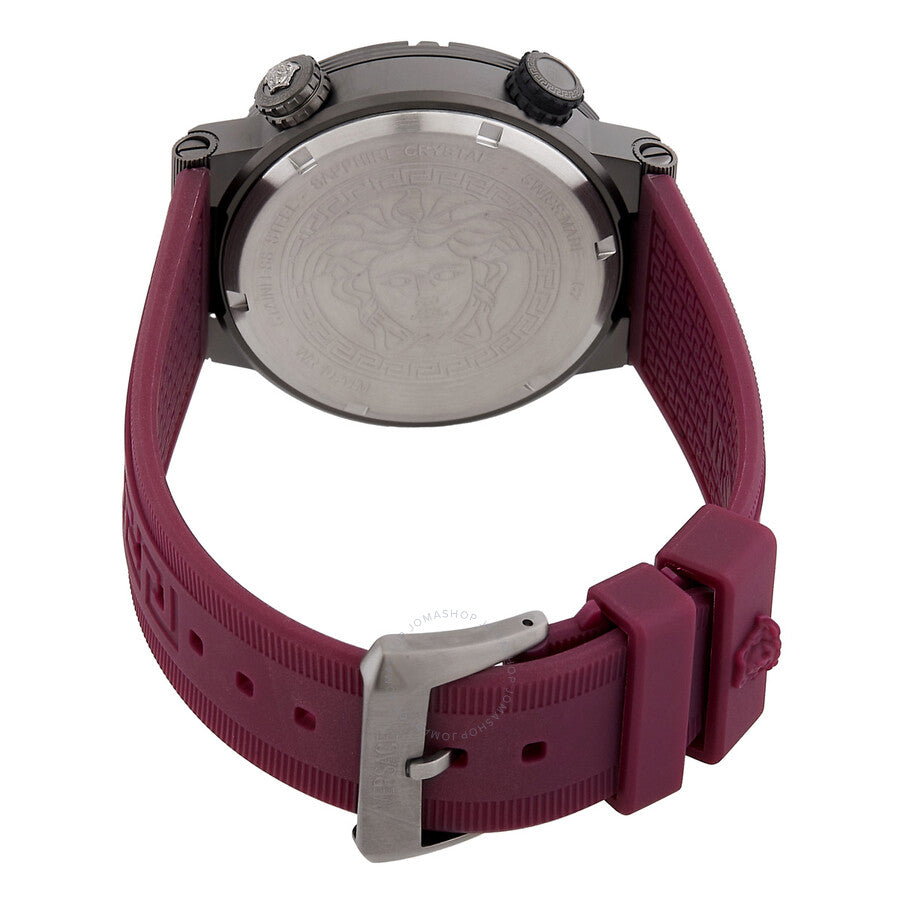 Versace Greca Logo Diver Quartz Black Dial Men's Watch VE8G00224 - Kiwi Watches #3