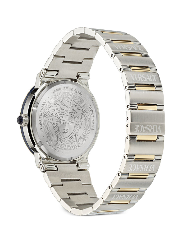 Versace Greca Logo Moonphase Mother of Pearl Dial Two Tone Steel Strap Watch for Women - VE7G00524 VE7G00524 - Image 5