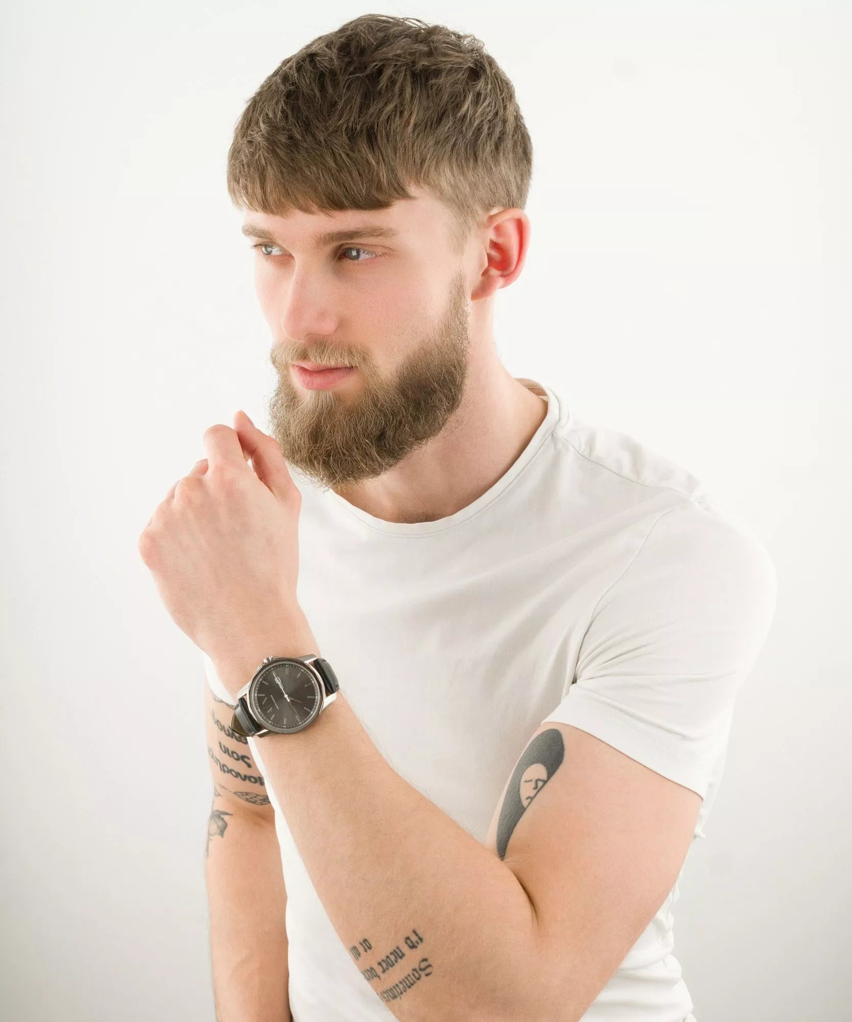 Armani Exchange Banks Black Leather Men's Watch - AX1735