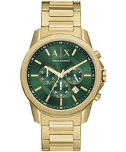 Armani Exchange Chronograph Gold-Tone Green Dial Men's Watch AX1746 ax1746 - Image 1