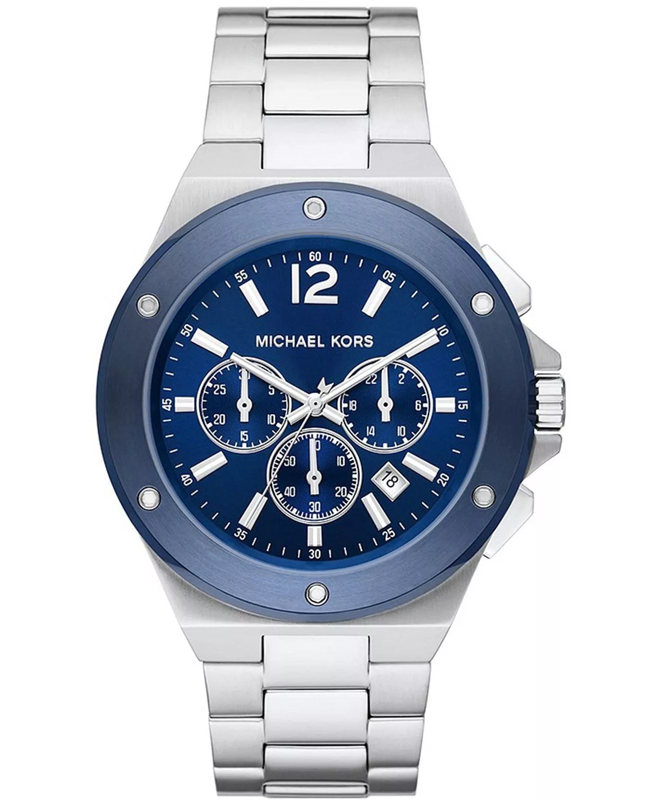 Michael Kors Lennox Chronograph Blue Dial Silver Men's Watch - MK8938 MK8938 - Image 1
