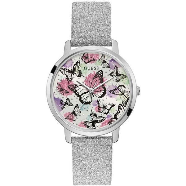 Guess Watch Mariposa Silver Leather Analog Watch Women's Watch  GW0008L1 - Kiwi Watches