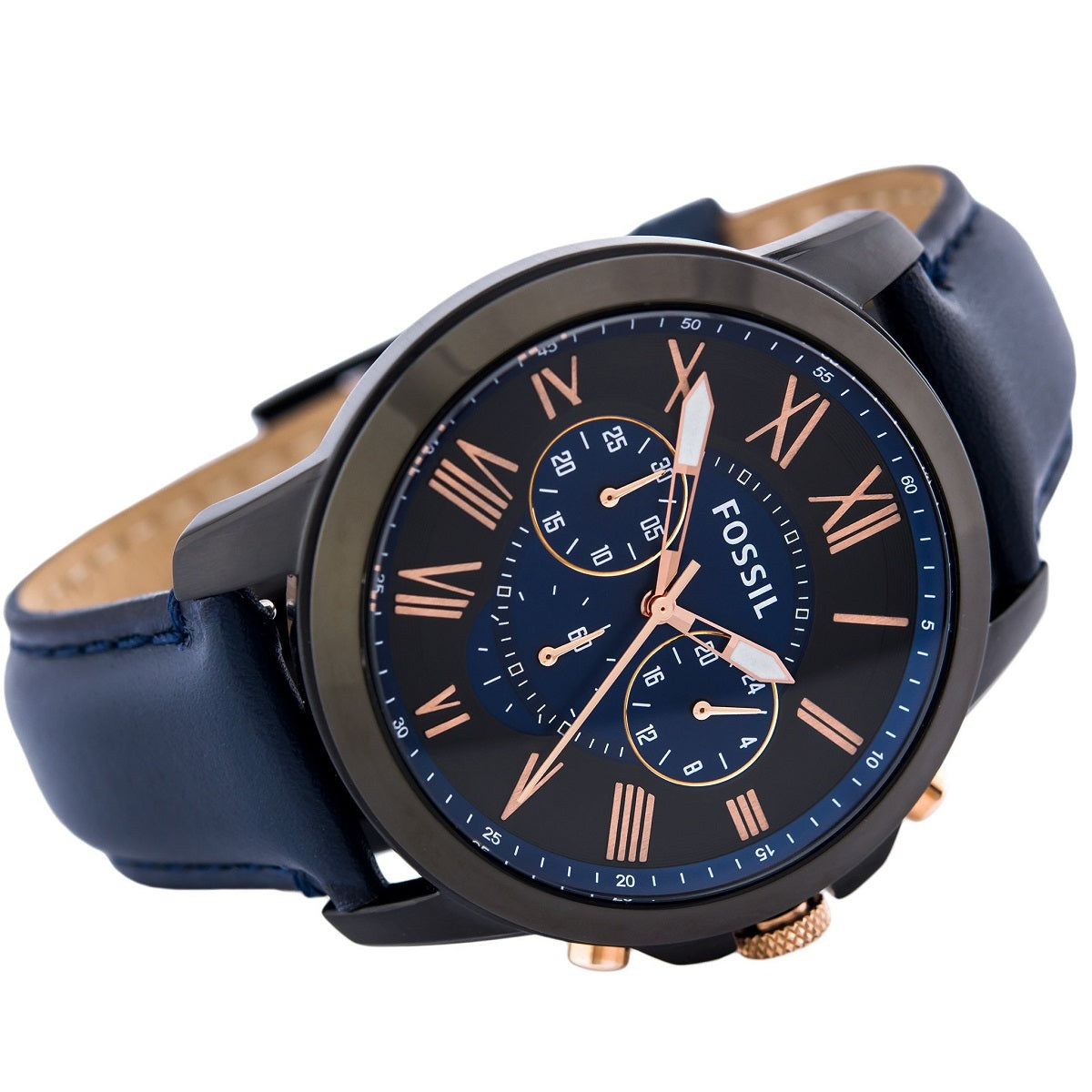 Fossil Grant Chronograph Black and Blue Dial Men's Watch FS5061