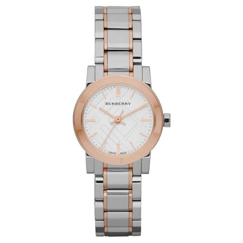 Burberry Women’s Swiss Made Stainless Steel Silver Dial 26mm Watch BU9205 Women's Watch  BU9205 - Kiwi Watches