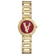 Versace Virtus Gold Mini Red Dial Women's Watch  VET300321 - Kiwi Watches