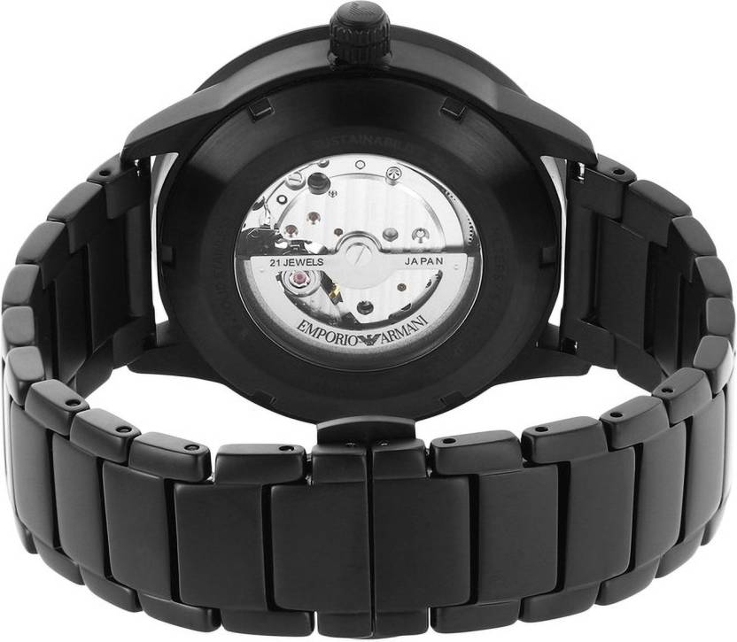 Emporio Armani Automatic Stainless Steel Black Men's Watch AR60054 - Kiwi Watches #3