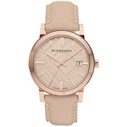 Burberry Tan Dial Leather Strap Unisex Watch BU9014
