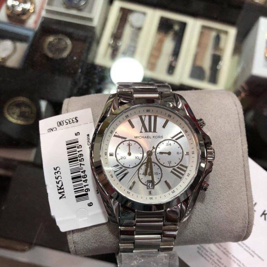 Michael Kors Bradshaw Chronograph Silver-tone Dial Unisex Watch MK5535 Water resistance: 100 meters / 330 feet Movement: Quartz