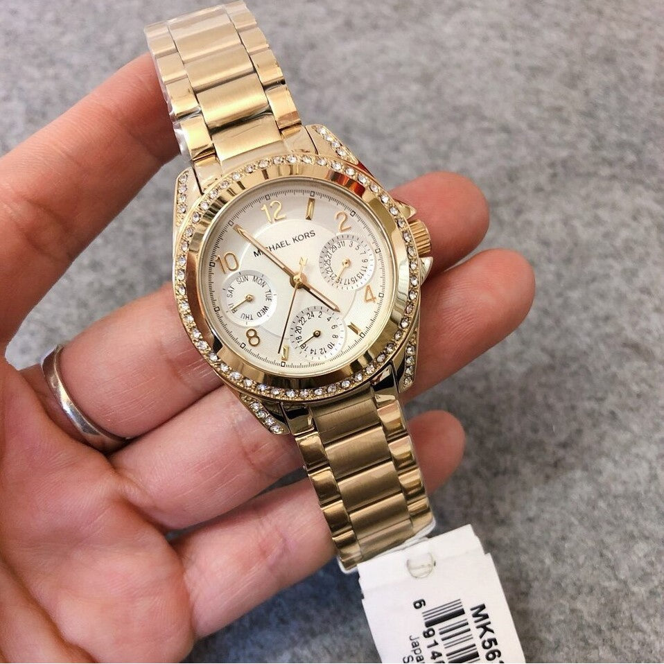 Michael Kors Blair Champagne Dial Gold Ladies Watch MK5639