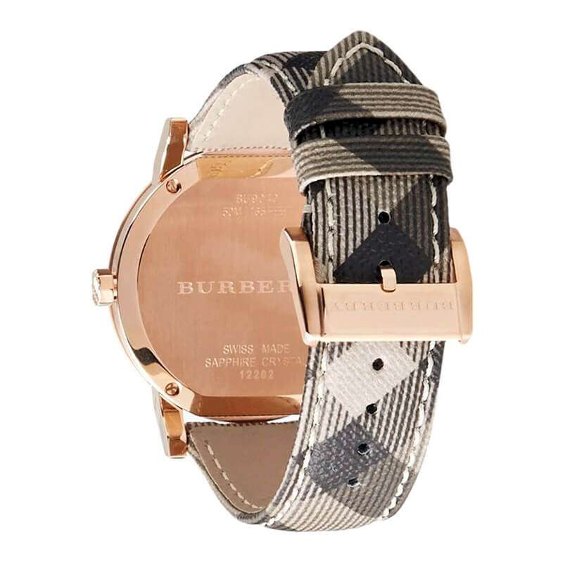 Burberry Women’s Swiss Made Leather Strap Rose Gold Dial Women's Watch BU9040 - Kiwi Watches #3