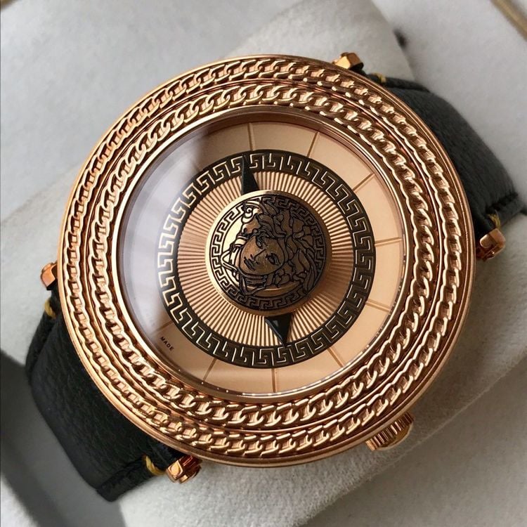 Versace V-Metal Icon Rose Gold Men's Watch VQL020015 - Kiwi Watches #2