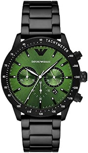 Emporio Armani Chronograph Green Dial Black Men's Watch  AR11472 - Kiwi Watches