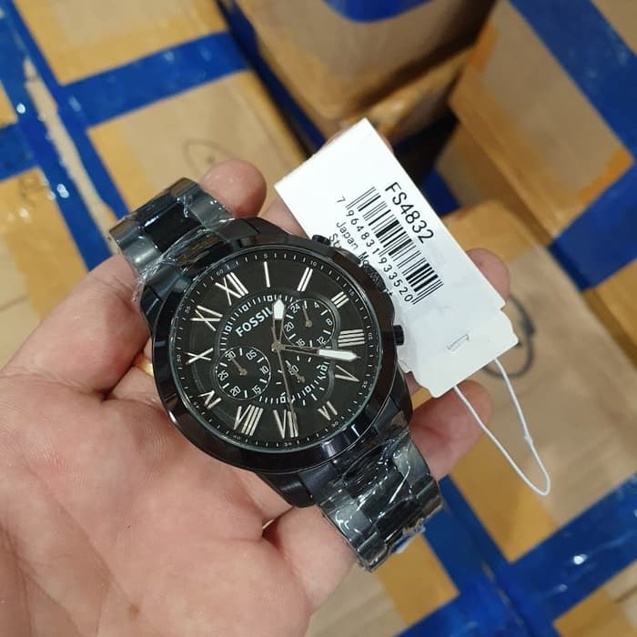 Fossil Grant Chronograph Black Dial Men's Watch FS4832