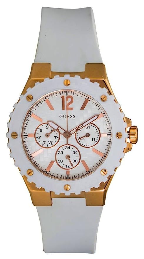 Guess Women's Overdrive Analog White Dial Women's Watch  W10614L2 - Kiwi Watches