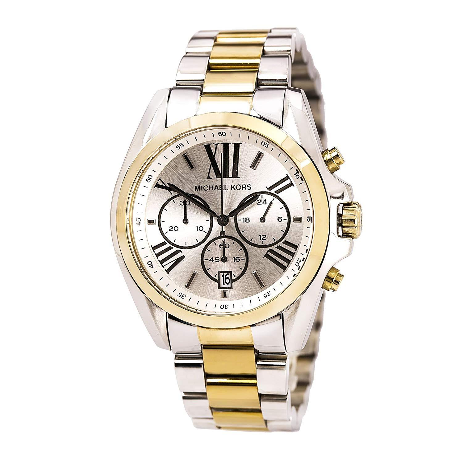 Michael Kors Bradshaw Chronograph Dial Two-tone Ladies Watch MK5855 Water resistance: 100 meters Movement: Quartz