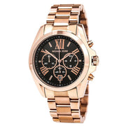 Michael Kors Bradshaw Black Dial Rose Gold Watch MK5854
