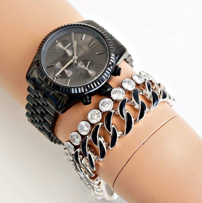 Michael Kors Chronograph Black Dial Ladies Watch MK5709