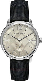 Burberry Men's Check Stamped Round Dial Men's Watch  BU10008 - Kiwi Watches