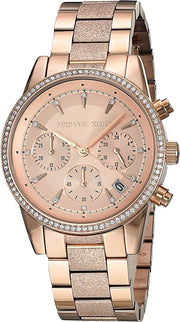 Michael Kors Ritz Chronograph Rose Gold Tone Women's Watch  MK6598 - Kiwi Watches