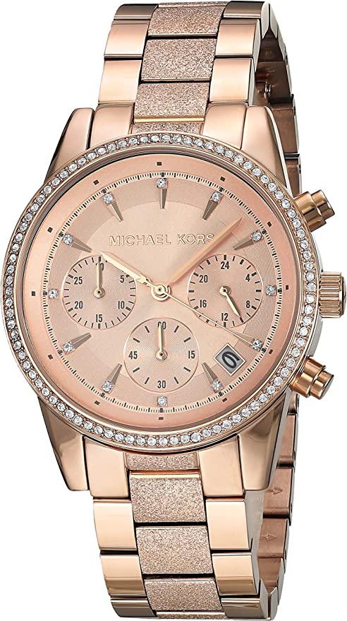 Michael Kors Ritz Chronograph Rose Gold Tone Women's Watch  MK6598 - Kiwi Watches