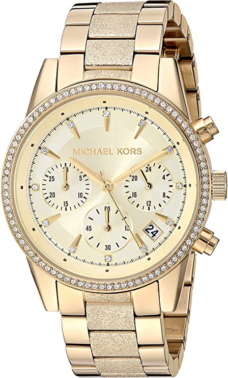 Michael Kors Ritz Chronograph Gold Tone Women's Watch  MK6597 - Kiwi Watches
