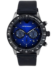 Emporio Armani Chronograph Black Leather Men's Watch  AR11522 - Kiwi Watches