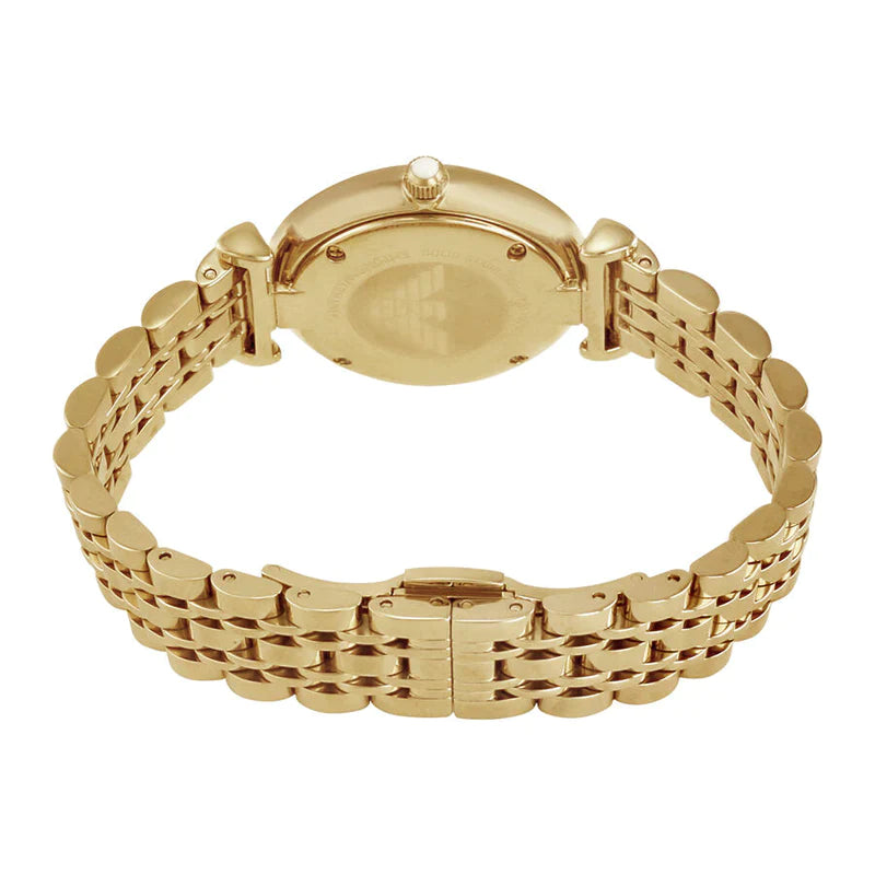 EMPORIO ARMANI Classic Silver Dial Gold-tone Ladies Watch AR1877