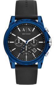 Armani Exchange Outerbanks Blue Silicon Strap Men's Watch  AX1339 - Kiwi Watches
