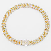 Big Daddy 8MM Cuban Link Gold Iced Out Bracelet