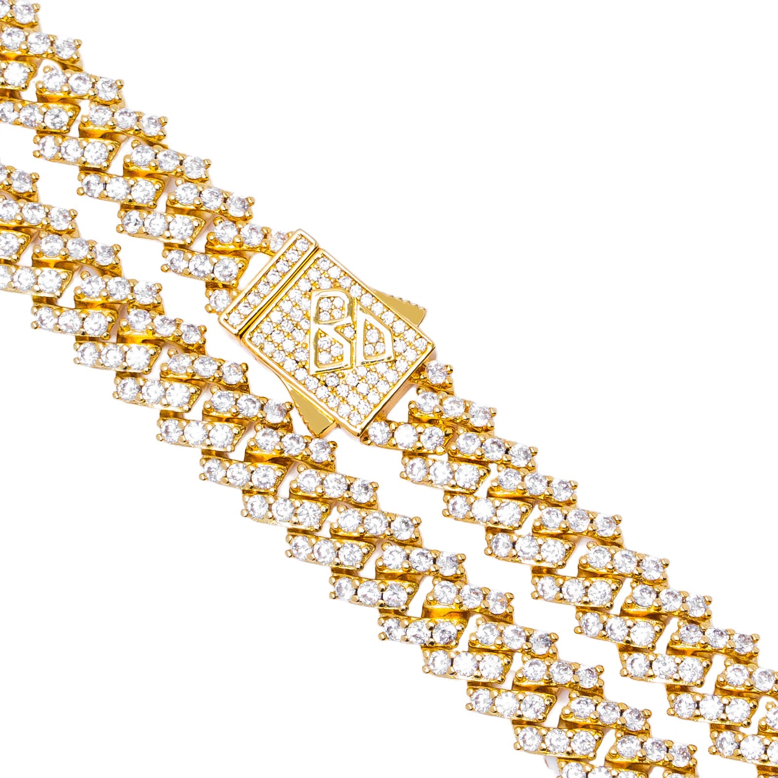 Big Daddy 9MM Diamond Prong Gold Cuban Link Chain