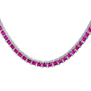 Big Daddy 4MM Silver Ruby Tennis Chain