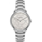 Burberry Men’s Swiss Made Quartz Stainless Steel Silver Dial Men's Watch  BU10004 - Kiwi Watches