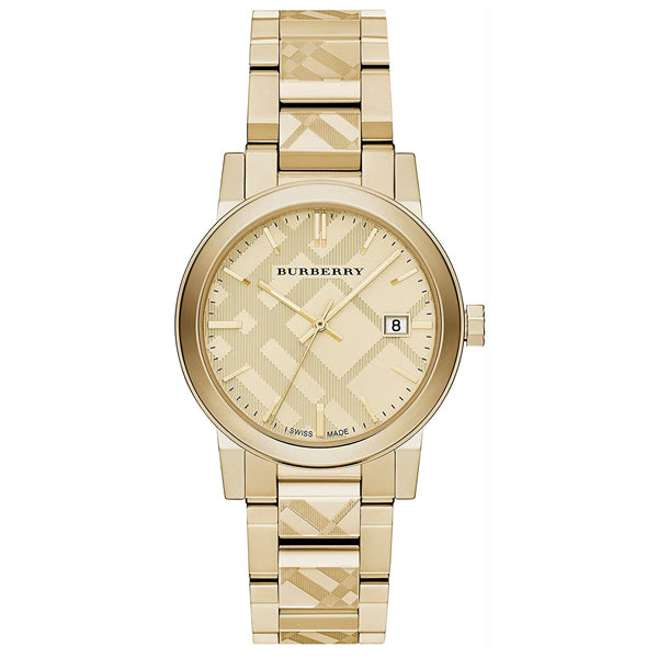 Burberry Men’s Swiss Made Stainless Steel Gold Dial Men's Watch  BU9038 - Kiwi Watches