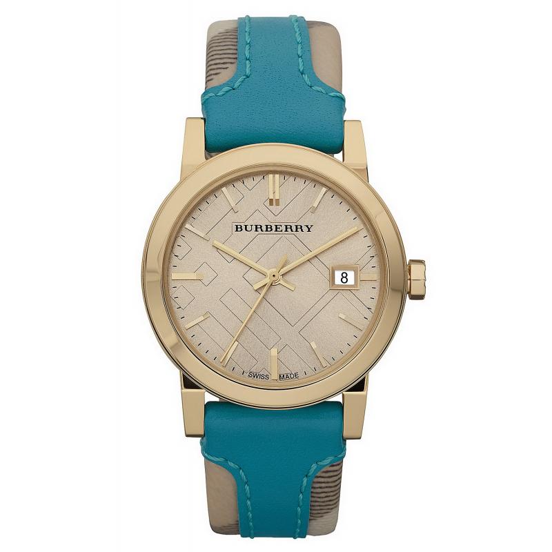 Burberry Ladies Blue Leather Strap Women's Watch  BU9112 - Kiwi Watches