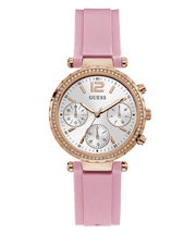 Guess Solstice Rose Gold Silicone Women's Watch GW0113L4