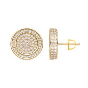 Big Daddy All Diamond Pave Round Earring