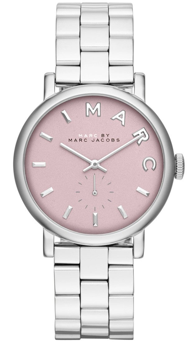 Marc Jacobs Baker Pink Dial Silver-Tone 36mm Ladies Watch MBM3280 - Kiwi Watches