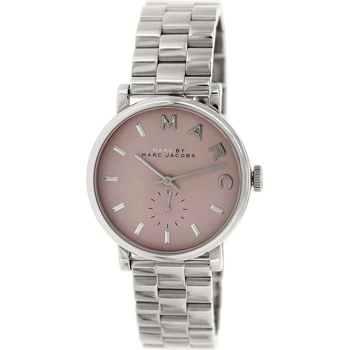 Marc Jacobs Baker Pink Dial Silver-Tone 36mm Ladies Watch MBM3280 - Kiwi Watches