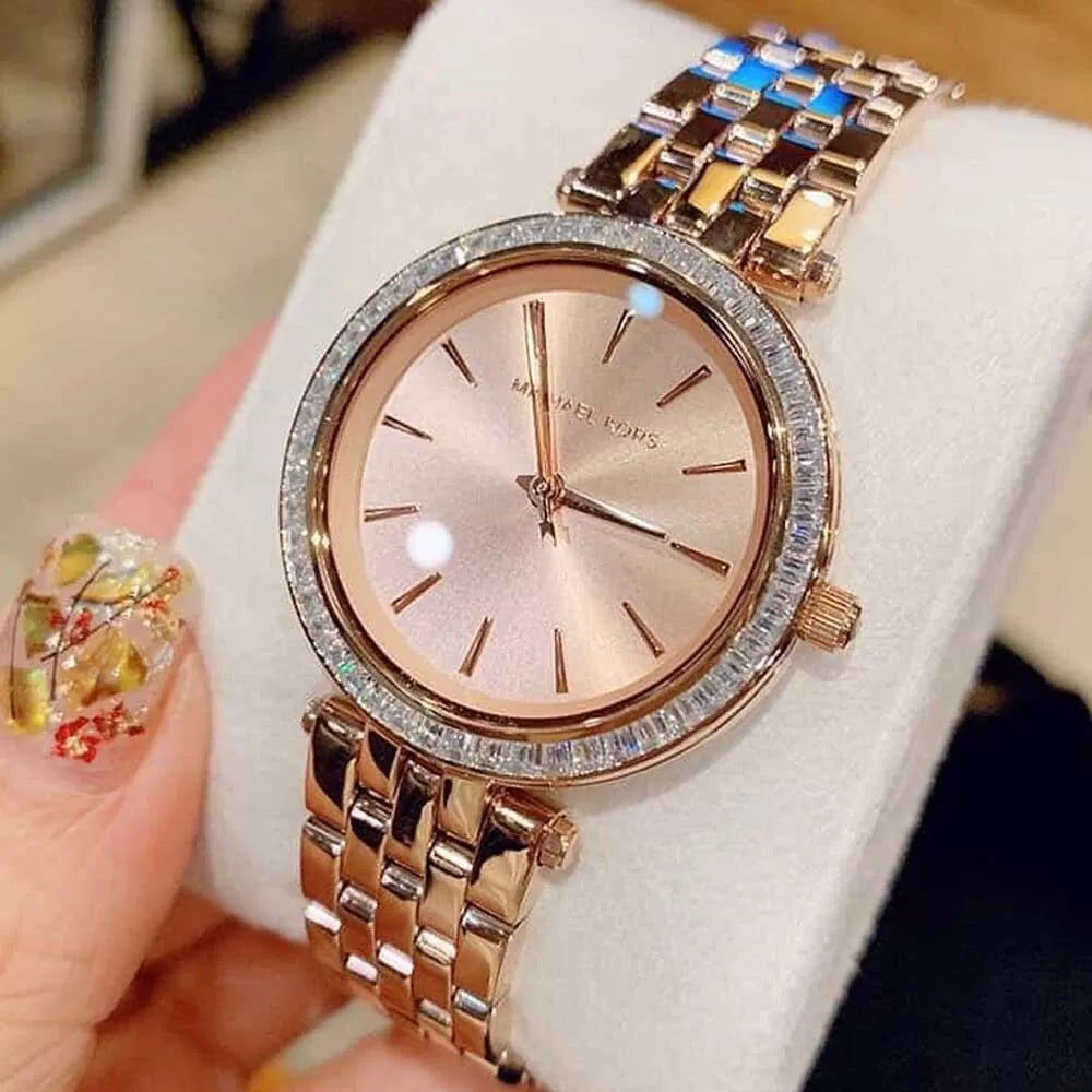 Michael Kors Petite Darci Rose Gold Ladies Diamond Watch MK3366