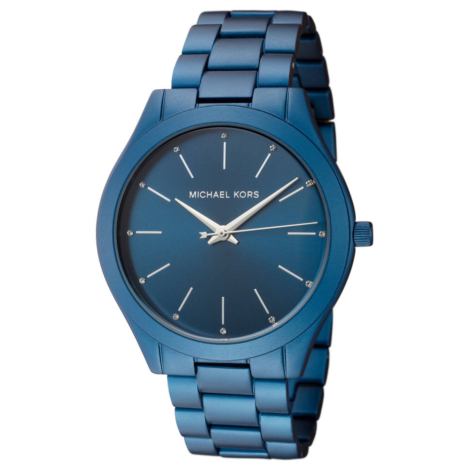 Michael Kors Slim Runway Navy Blue Unisex Watch  MK4503 - Kiwi Watches